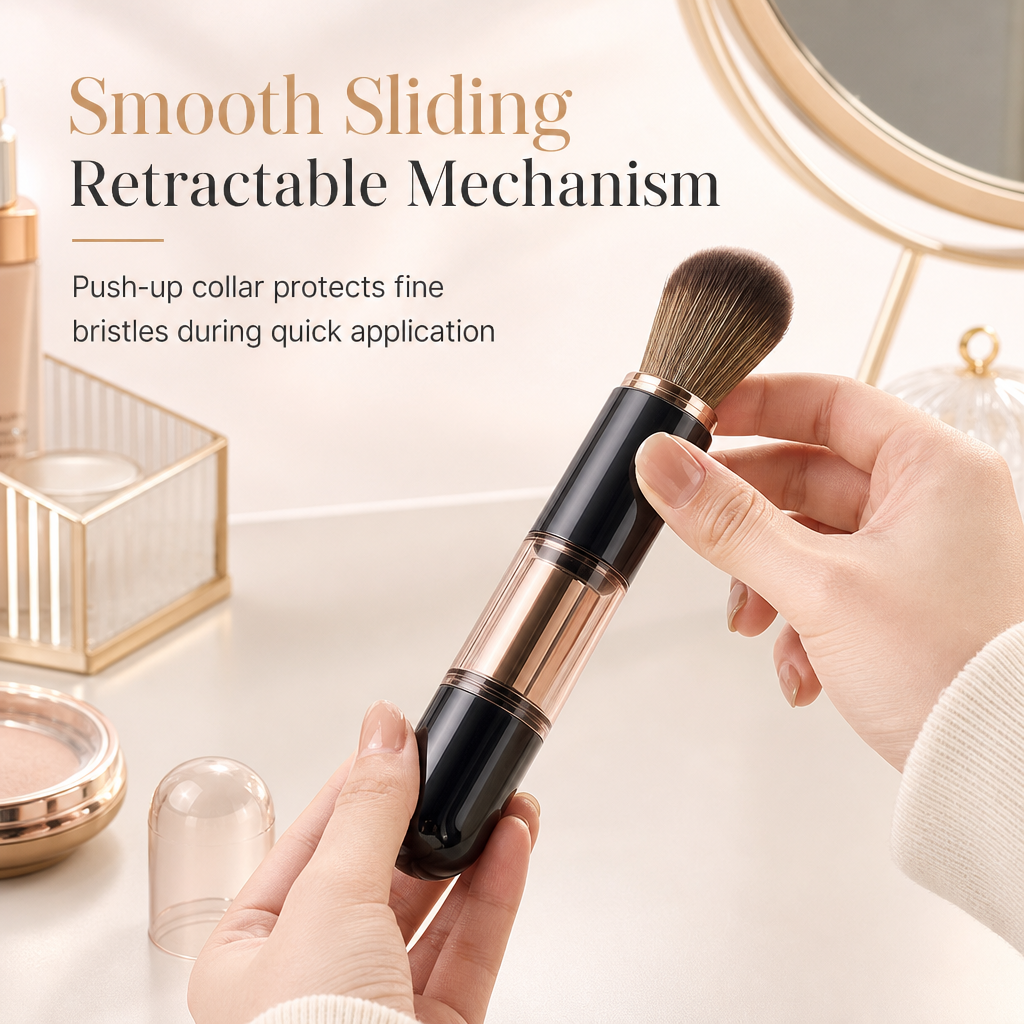 ✨ 50% RABATT! 💄 6-in-1 Make-up-Pinsel – Für Puder, Rouge & Lippen, praktisch zum Mitnehmen 💋