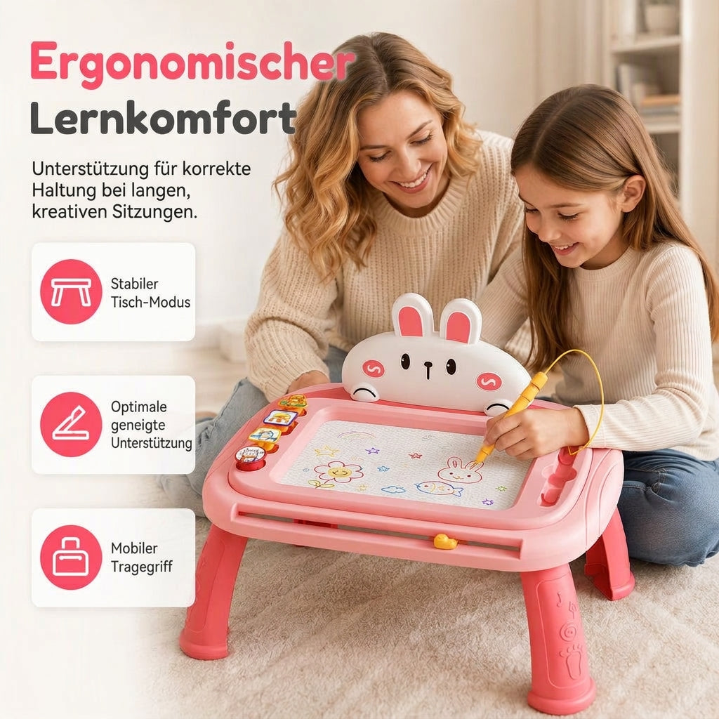 📢📢 50% RABATT🎨 Magnetisches Zeichenbrett für Kinder – bunter, abwischbarer Zeichenblock mit Stift und 4 Stempeln