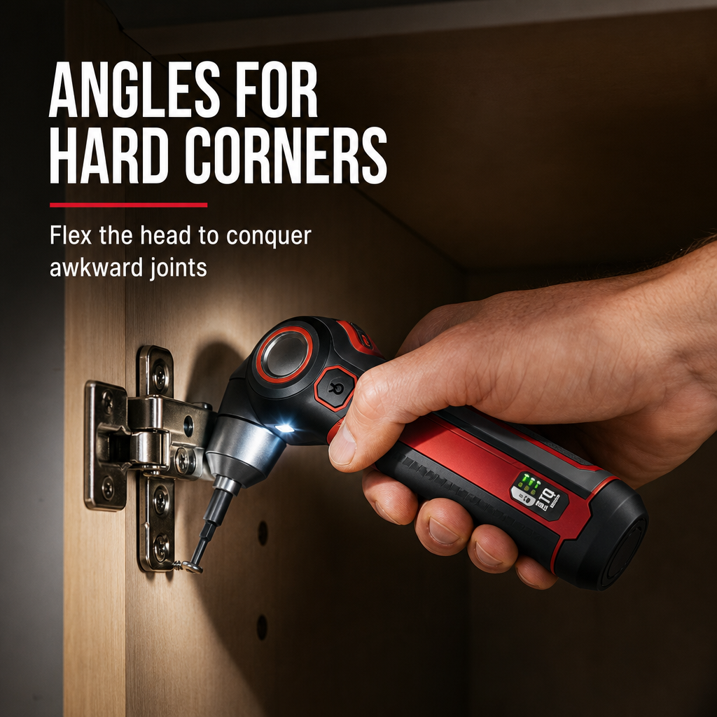 Rechargeable Mini Electric Screwdriver Set with Adjustable Angle Cordless Lithium Battery Power Screwdriver for Home Use 5619