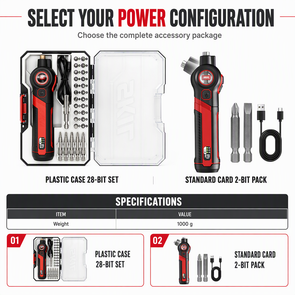 Rechargeable Mini Electric Screwdriver Set with Adjustable Angle Cordless Lithium Battery Power Screwdriver for Home Use 5619