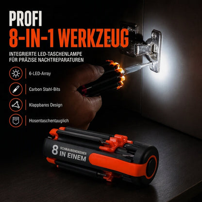 🔧 50% RABATT! 💡 Multifunktionaler Schraubendreher-Satz – Mit LED-Licht & vielseitig ✨