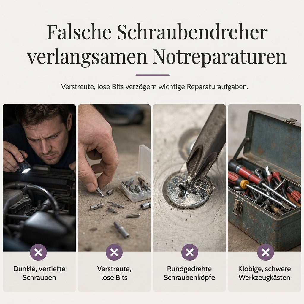 🔧 50% RABATT! 💡 Multifunktionaler Schraubendreher-Satz – Mit LED-Licht & vielseitig ✨