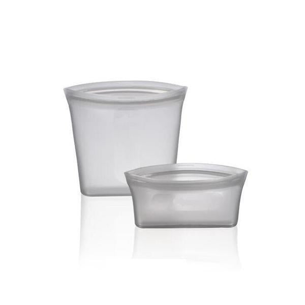 Wiederverwendbare Silikon-Behälter mit Reißverschluss – 2er-Set (ein großer, ein kleiner)
