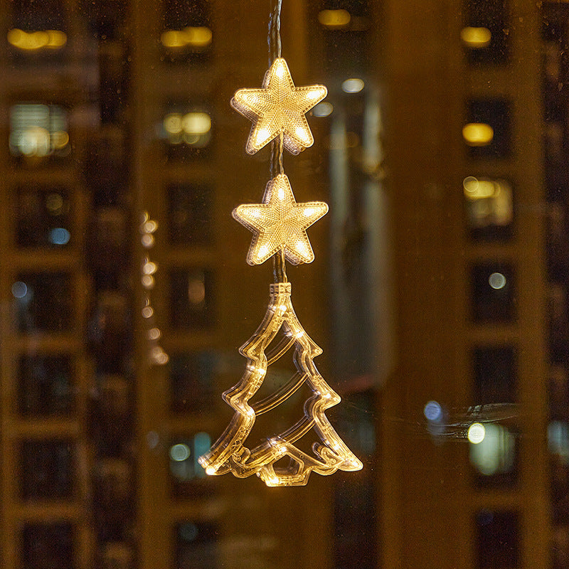 🎄❄️ DIY-Weihnachts-Schneeflocken-LED-Lichter mit Saugnäpfen ✨ | Batteriebetrieben, warmes Licht und mehrfarbig, Fensterlichter mit Saugnäpfen, Weihnachtsdekoration für Zuhause und Partys