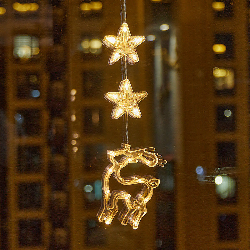 🎄❄️ DIY-Weihnachts-Schneeflocken-LED-Lichter mit Saugnäpfen ✨ | Batteriebetrieben, warmes Licht und mehrfarbig, Fensterlichter mit Saugnäpfen, Weihnachtsdekoration für Zuhause und Partys