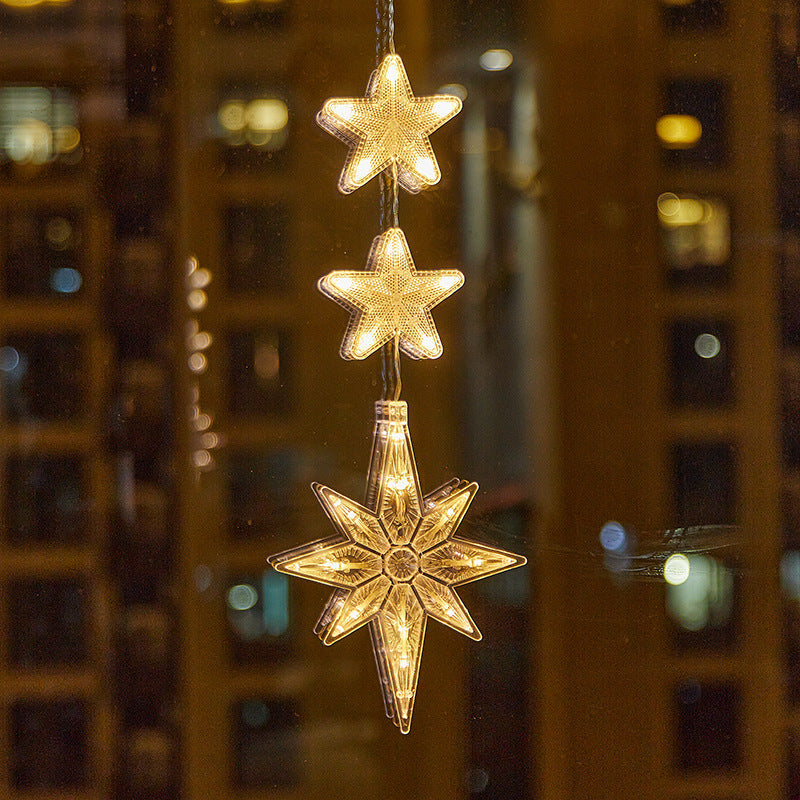 🎄❄️ DIY-Weihnachts-Schneeflocken-LED-Lichter mit Saugnäpfen ✨ | Batteriebetrieben, warmes Licht und mehrfarbig, Fensterlichter mit Saugnäpfen, Weihnachtsdekoration für Zuhause und Partys