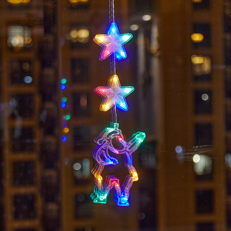 🎄❄️ DIY-Weihnachts-Schneeflocken-LED-Lichter mit Saugnäpfen ✨ | Batteriebetrieben, warmes Licht und mehrfarbig, Fensterlichter mit Saugnäpfen, Weihnachtsdekoration für Zuhause und Partys