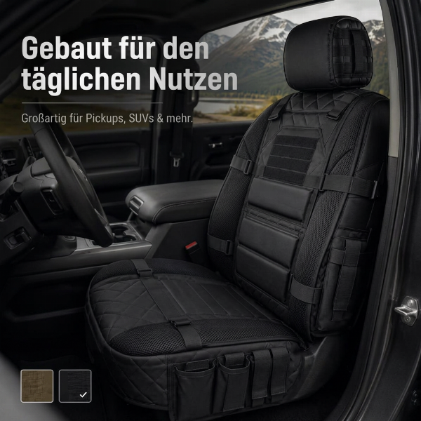 💥 Nur für kurze Zeit – 50% RABATT 🚙 Langlebiger taktischer Sitzbezug für Lastwagen ✨ Stauraum, Schutz und ganztägiger Komfort