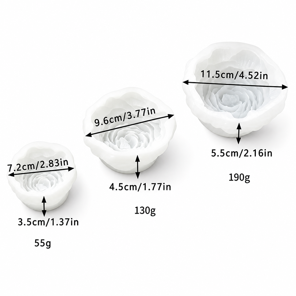 Silikonform in Pfingstrosenblütenform für Kuchen