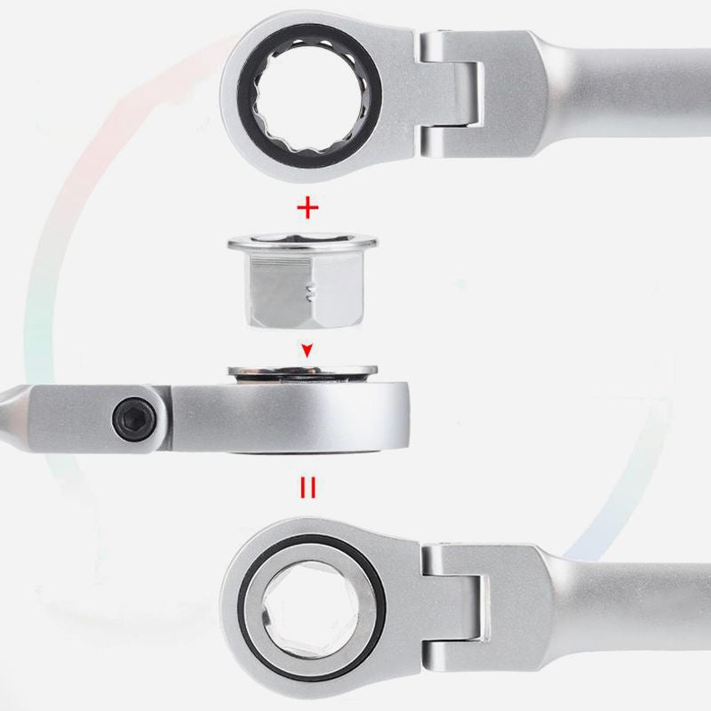 15-teiliges Set mit verstellbaren Ratschenschlüsseln