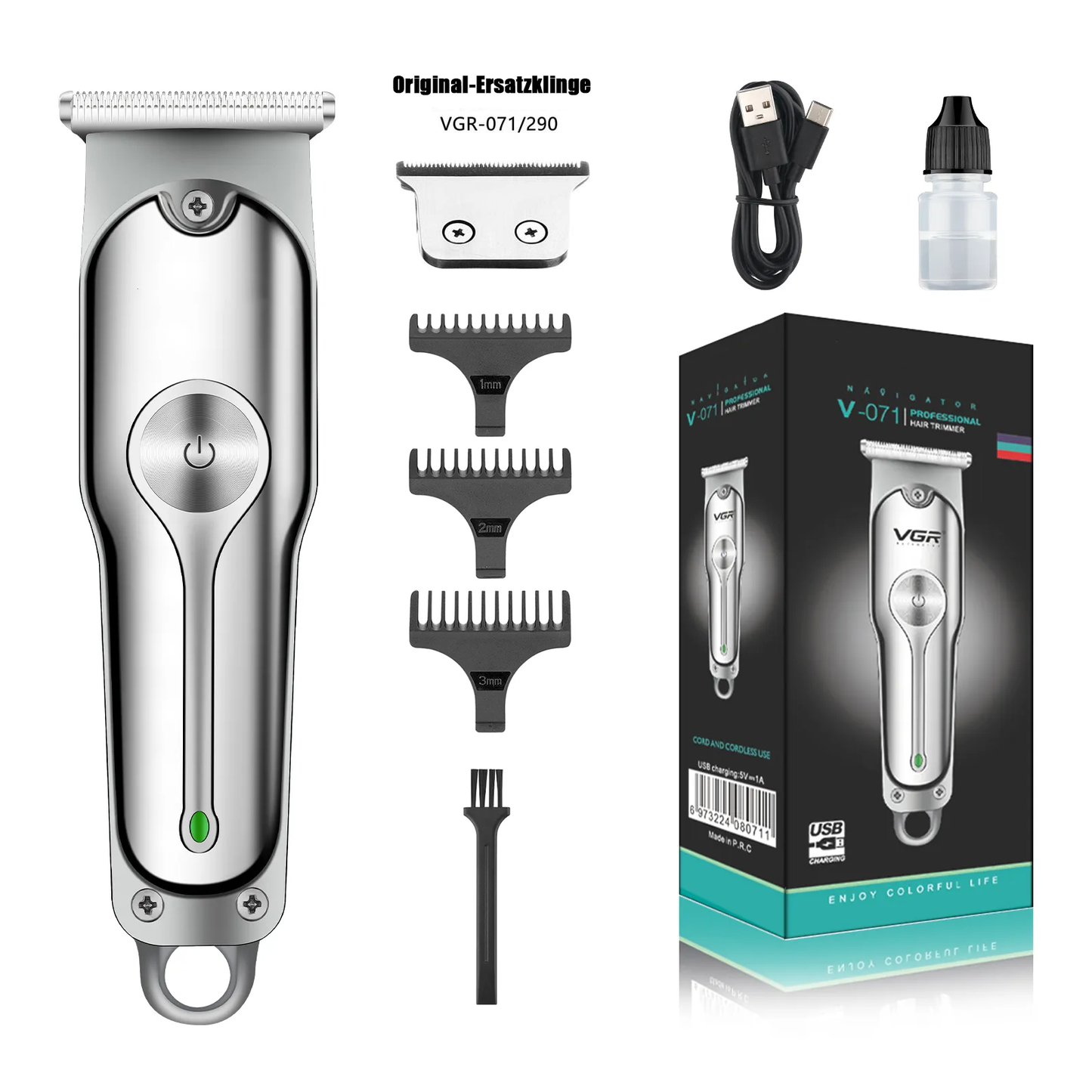 Elektrische Haarschneidemaschine aus Metall