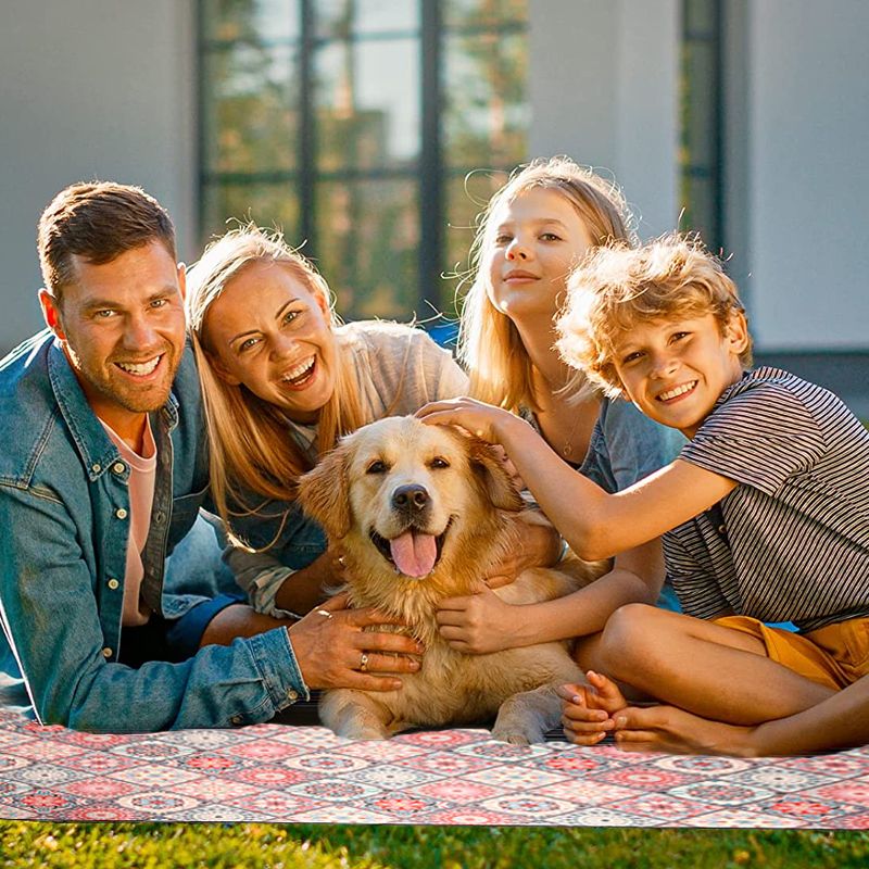 Feuchtigkeitsbeständige Picknickdecke mit Vintage-Stoffdruck für den Außenbereich