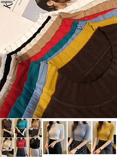 9-Colori-Oberteil im Maglia Coreano Stile Caldo